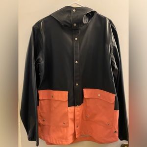 Herschel Supply Company Rain Parka Jacket Navy Pink